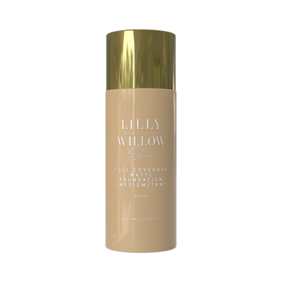 Lilly & Willow Full Coverage Matte Foundation SPF15 in Medium/Tan 
